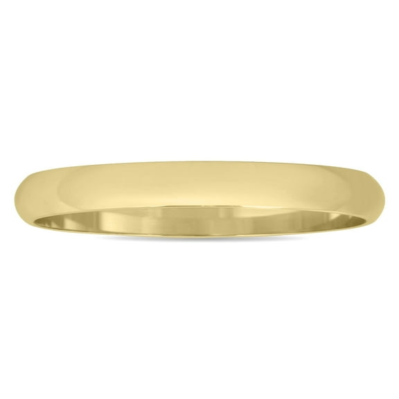 SZUL Women's 2mm Domed Wedding Band in 10K Yellow Gold