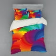 thumbnail image 2 of Ambesonne Geometric Bedding Set 3 Pcs, Sea Shell Stripes, Twin XL, Multicolor, 2 of 3