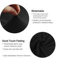 thumbnail image 3 of PiccoCasa 4Pcs Solid Bar Stool Slipcovers Kitchen Chair Protectors, Black, 3 of 6