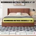 thumbnail image 6 of King Lift up  Large Storage Platform Bed Frame with Fabric Upholstered Wingback 41.73" High Headboard,Ocher, 6 of 14