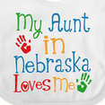 thumbnail image 4 of Inktastic My Aunt in Nebraska Loves Me Boys or Girls Baby Bib, 4 of 4