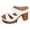 White, variant on Slides for Women Comfy Orthopedic Heeled Sandals Peep Toe Hook and Loop Slip on Backless Heels Platform Lug Sole Pumps Shoes Beige Size 6.5