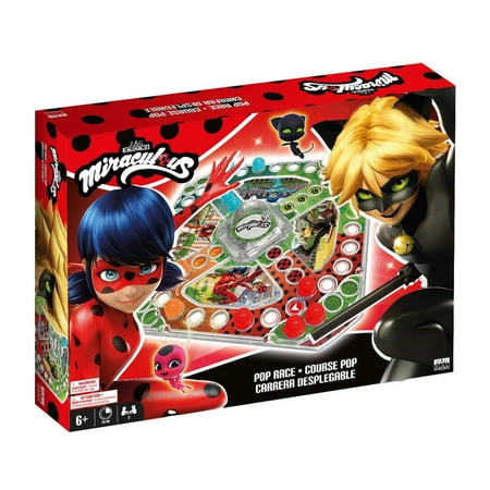Miraculous Ladybug - Pop Race Paris, Vosges Park Board with Dice Dome and Colorful Movers, Board Game for Kids, 2-4 playeres, Toys for Kids Ages 6 and Up, Wyncor