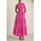 thumbnail image 5 of Vestido de verano PRETTYGARDEN 2025, camiseta sin mangas con ojales, maxi con bolsillos, 5 of 9