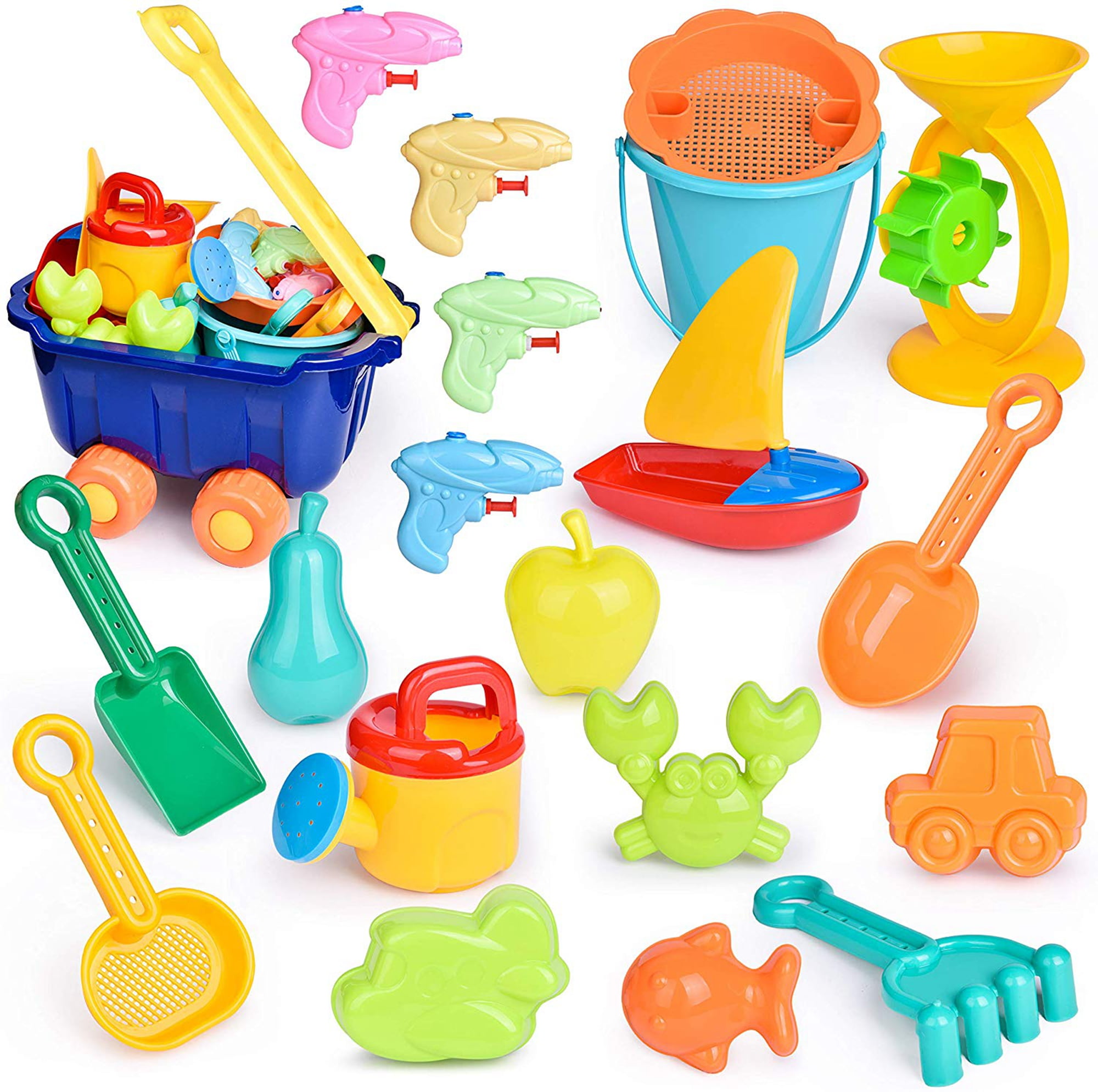 Kids Beach/Sandbox Toy 20" Plastic/Wood Handle Sand Art Fun Image Roller Toy 