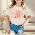 thumbnail image 2 of NAFUU Girls T Shirts Children's Fashionable Casual Letter Prints Round Neck Short Sleeve Top Kids Going Out Tops Sizes 1-2 Years, 2 of 4