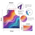 thumbnail image 7 of Rainbow Tie Dye Wave Pattern Apron-Garden Aprons for Women with Pockets-Cotton Linen Waterproof Kitchen Cooking Gardening Aprons Adjustable for Kitchen,Cooking,BBQ and Salon 33x27 Inch, 7 of 7