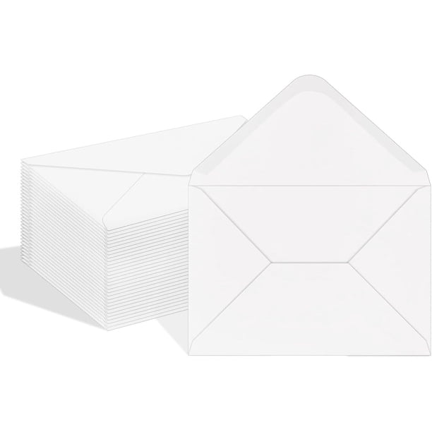 Sobres, paquete de 200 sobres blancos, adecuados para fotos, tarjetas, bodas, invitaciones, anuncios, regalos (blanco) (200)