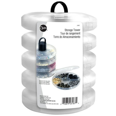 UPC: 0072879031874 | Dritz Storage Tower with Removable Compartments Clear