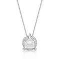 thumbnail image 3 of 1 Carat Lab Grown Diamond Solitaire Pendant Necklace for Women in 14k White Gold on 18 Inch Chain (G-H, VS2-SI1, cttw) Spring Ring by Lavari Jewelers, 3 of 3