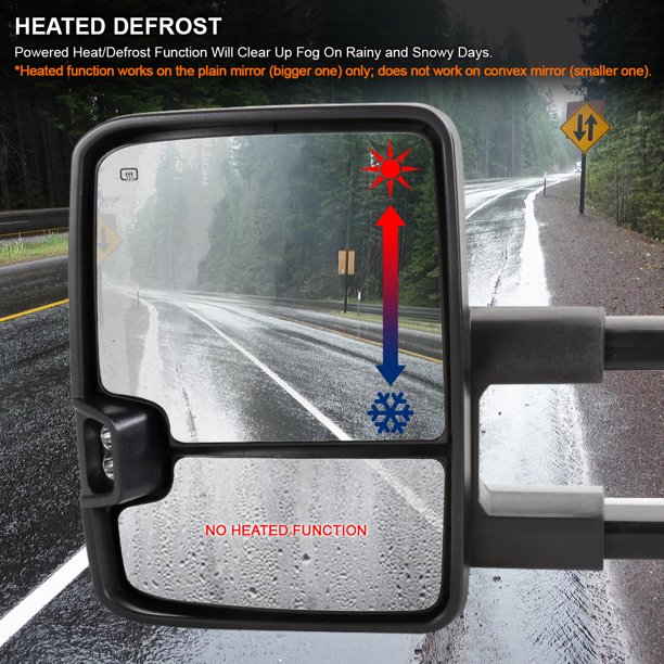 Motor-1 Chrome Power Towing Mirrors For 88-00 Chevy/GMC C/K 1500/2500 – Amber LED Signals