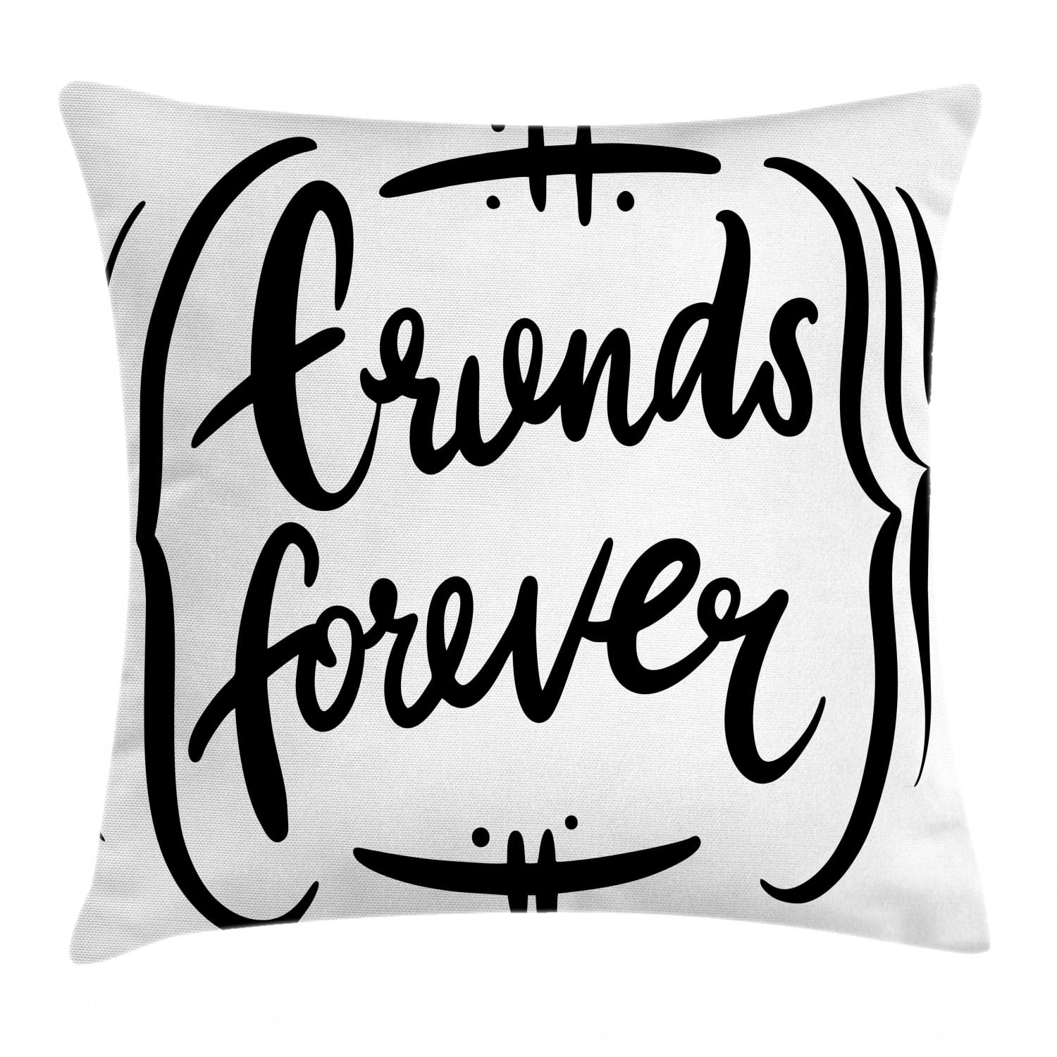 Best Friend Throw Pillow Cushion Cover, Friends Forever Motivation