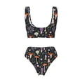 thumbnail image 5 of Daiia Mushrooms Women's Bikini Set Two Piece Swimsuit High Waisted Bikini Adjustable Straps Bikini Perfect for Beach, Pool, and Summer Vacation-Small, 5 of 9