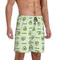 thumbnail image 3 of Rocae Green Avocado for Men's Soft Sleep Pajama Shorts, Waistband and Pockets, 3 of 9