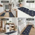 thumbnail image 5 of Dark Blue Sun Moon Star Pattern Kitchen Rugs Sets Of 3,Kitchen Runner Rugs Non Skid Washable,Decorative Kitchen Floor Mats for Kitchen,Sink,Laundry,17"x30"+ 17"x47" + 17"x59", 5 of 6