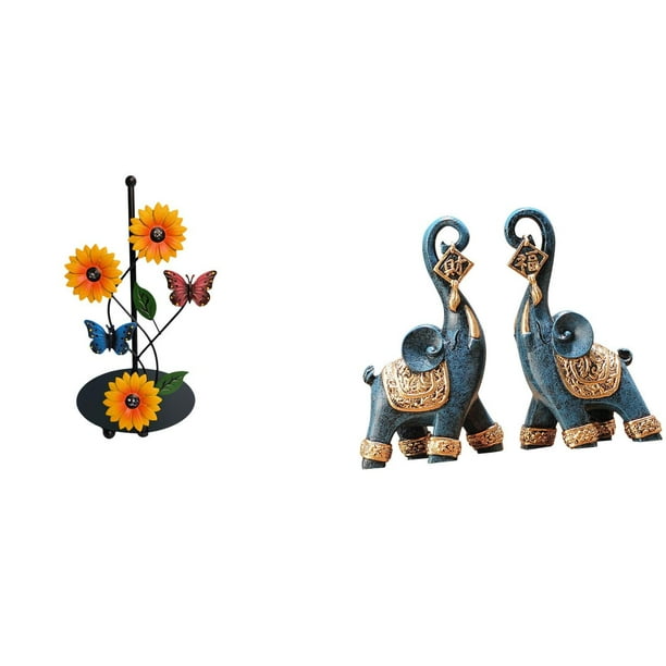 Dispensador De Toallas De Papel Con Forma De Elefante, Soporte Vertical Antideslizante Para Pañuelos, Figura De Resina Moderna, Escultura, Adorno, Artesanía Coleccionable Para Escritorio,