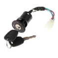 thumbnail image 2 of Almencla Ignition Switch Lock Key Starter Switch Multipurpose High s Locks Cylinder Lock for Golf Cart Motorcycle Moped 3 cable, 2 of 8