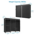 thumbnail image 4 of VIPEK V5C Perchero cubierto resistente para ropa portátil para dormitorio, perchero de metal negro con cubierta negra, armario independiente ajustable, carga máxima 890 libras, 4 of 5