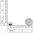 thumbnail image 6 of Gem Stone King 925 Sterling Silver Red Garnet and Black Onyx Engagement Ring for Women | 1.26 Cttw | Oval Checkerboard 7X5MM | Gemstone January Birthstone | Size 8, 6 of 6
