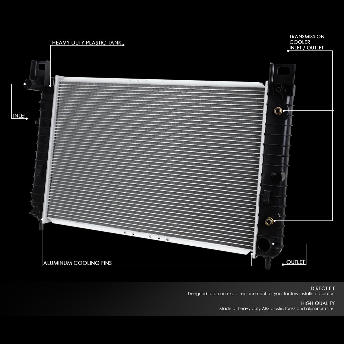 NUVISION 28" Core OE Style Radiator for 99-06 Chevy Silverado GMC Sierra Tahoe DPI 2334