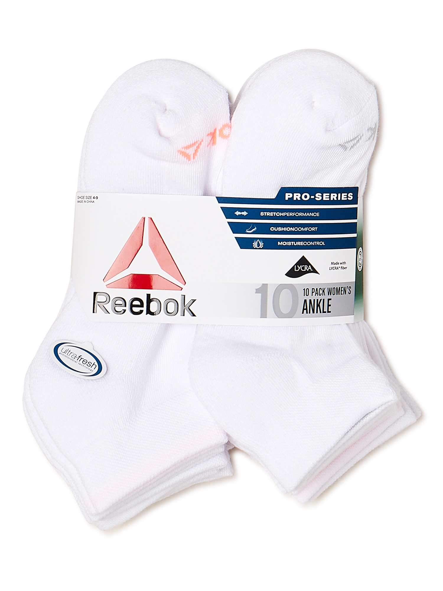 Reebok Women's Pro Series Cushion Ankle Socks, 10-Pack photo 2