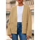 thumbnail image 3 of Suéter Cardigan PRETTYGARDEN Mujer 2025 Tejido Grueso Caqui XL, 3 of 8
