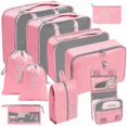 thumbnail image 4 of 10 Set Packing Cubes For Suitcase, Lightweight Various Sizes Luggage Packing Organizers With Laundry Bag, Foldable Compression Travel Carry On Storage, 4 of 5