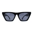 thumbnail image 1 of Womens Mod Flat Top Cat Eye Retro Fashion Sunglasses All Black, 1 of 4