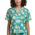 thumbnail image 4 of Golden Girls Characters All-Over Print Women's Button-Down Shirt And Pants 2-Piece Pajama Set-Large, 4 of 7