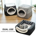 thumbnail image 3 of Cama para mascotas Cama para gatos Sofá para gatos Cueva para gatos con almohada interior súper suave y esponjosa Cama para dormir suave y cálida Casa para gatos antideslizante y transpirable lavable, 3 of 6
