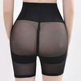 thumbnail image 3 of Defitshape Women's High Waisted Shapewear Shorts Wedding Mesh Body Shaper Shorts Butt Lifting Mid Thigh Tight Mesh Seamless Black Medium, 3 of 4