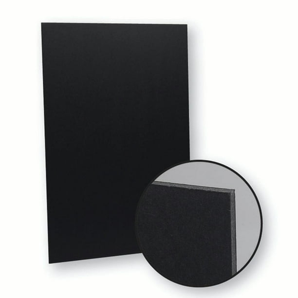 Flipside Black on Black Foam Board, 20" x 30", Pack of 10