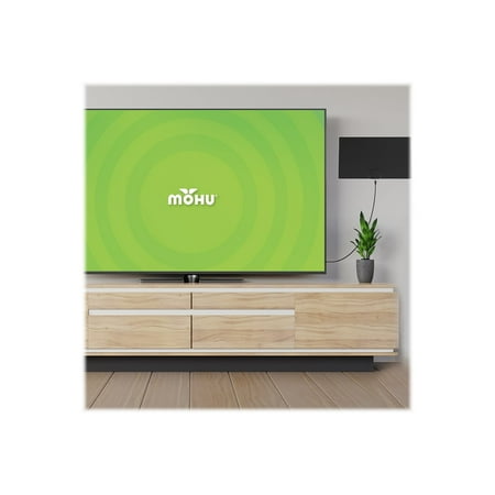 Mohu - Leaf Supreme Pro Indoor Amplified HDTV Antenna 65-Mile Range - Black/White