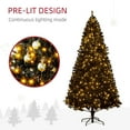 thumbnail image 5 of Demi Bonn 7.5ft Tall Prelit Artificial Christmas Tree with 500 Warm White LED Lights and 1346 Tips, Realistic Branches for Home Decor & Festive Events, Black, 5 of 7