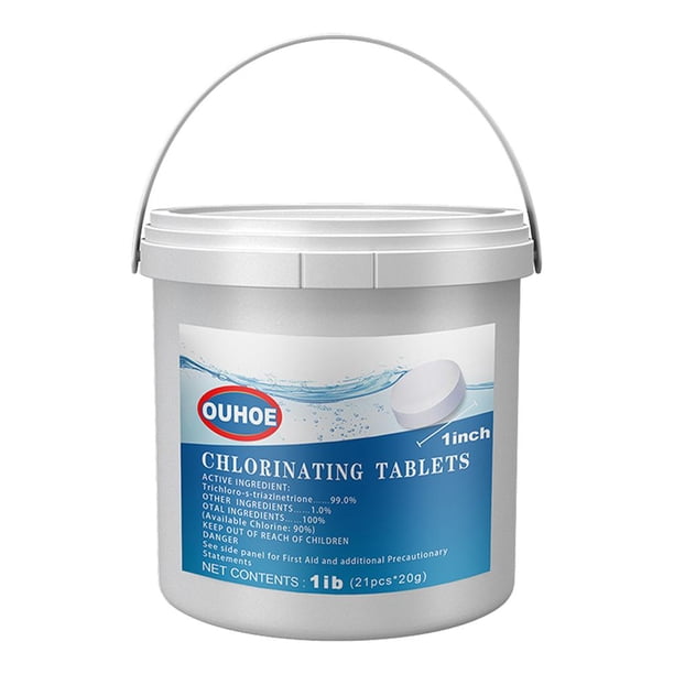 Tabletas de cloración de 100 g, 300 g, 1 libra, suministros multifuncionales para piscinas (1 libra)