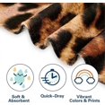thumbnail image 5 of Oversized Leopard Beach Towel, Cheetah Towel Blanket for Women Girls, 30'X60', 5 of 5