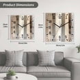 thumbnail image 5 of Brown Grey Wooden Wall Clock Silent Non Ticking, Abstract Neutral Textured Modern Minimalist Square Wall Clocks Battery Operated, Decor Clock for Home Office, Living Room, Kitchen, 12 Inch, 5 of 9