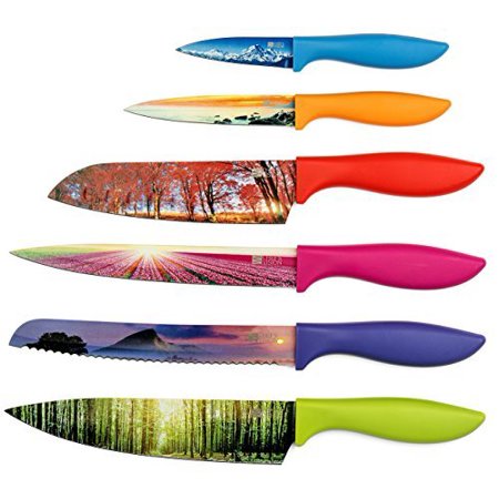 Chef S Vision 6 Piece Color Landscape Kitchen Knife Set In Luxury