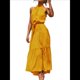 thumbnail image 1 of Vestido Bohemio de Verano para Mujer, Sin Mangas, con Estampado de Lunares, Cuello Halter, Volantes, Dobladillo y Cinturón Amarillo XL, 1 of 10