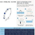 thumbnail image 6 of 925 Sterling Silver Half Eternity CZ Rings, Round & Milgrain Cubic Zirconia Wedding Bands Thin Stackable Birthstone Bands Ring Jewelry Gift for Women Wife Girlfriend, Size 5-10, 6 of 6
