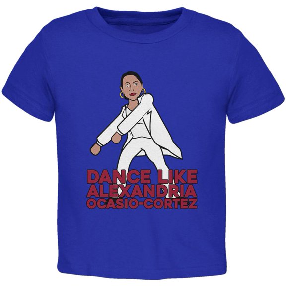 Dance Like Alexandria Ocasio Cortez Flossing Toddler T Shirt Royal 4T
