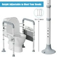 thumbnail image 3 of Mr IRONSTONE Toilet Safety Rails Frame with Handles for Seniors & Disabled, Adjustable Aluminium Supports up to 350Lbs, Fits Most Toilets, 3 of 8