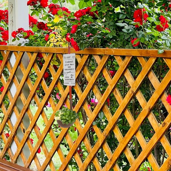 OUNONA Rustic Orange Iron Hanging Planter Box for Outdoor Fence, Railings, Wall Mount - Garden Decor