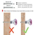 thumbnail image 2 of Crystal Knobs Wardrobe Dresser Door Knobs Pull Handle for Home Kitchen Drawer Cupboard 4pcs Pink, 2 of 7