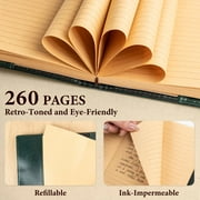 WEMATE Diary, Password Protected Notebook for Writing, Vintage Locking Journal for Women, Men, A5 PU Leather Green