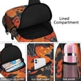 thumbnail image 4 of Sling Backpack,Halloween Black Cats and Pumpkins Pattern Sling Bag with Water Bottle Holder,Waterproof Sling Bag for Men/Women with Headphone Jack for Hiking,Travel, 4 of 6