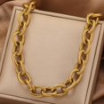 thumbnail image 3 of Stainless Steel Curb Cuban Style Chain Necklace, 3 of 8