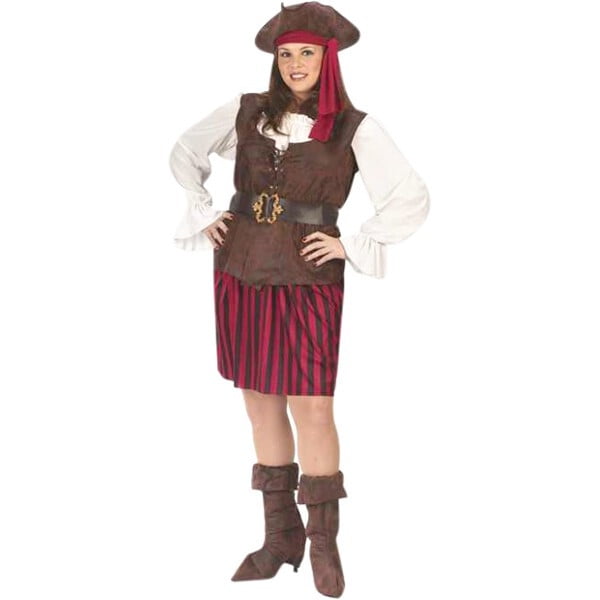 Adult Plus Size High Seas Pirate Lady Costume - Walmart.com