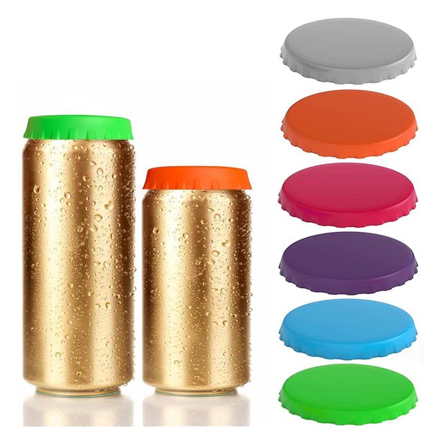 Batería de Cocina 4 piezas pueden sellar la tapa de silicona reutilizable tapa superior portátil para la oficina (color de la mezcla) Wdftyju Libre de BPA