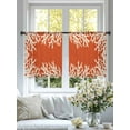 thumbnail image 4 of Sea White Coral Sheer Curtains 45 Inches Long 2 Panels Marine Orange Background Modern Art Light Filtering Semi Sheer Window Curtains Drapes for Bedroom Living Room 52"x45", 4 of 7